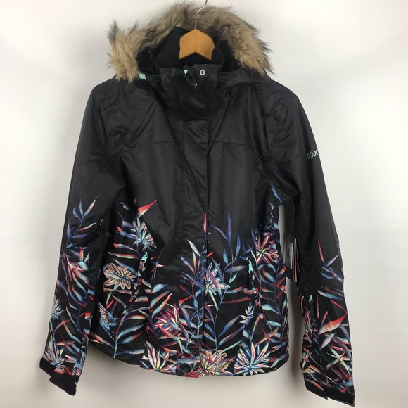 NWT Roxy Black Dryflight Technology Ski Jacket - Picture 3 of 7